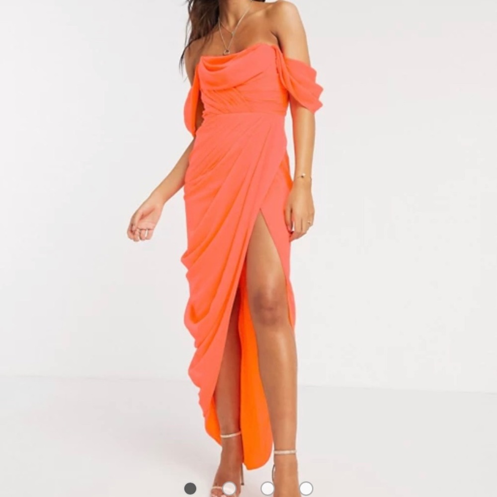 ASOS Neon Pink Maxi Dress